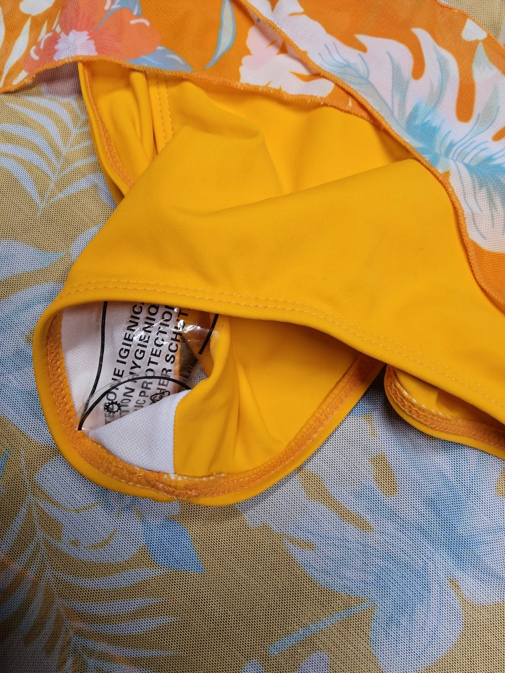 New Girls Size 11/12 Orange Floral Bikini Set with Sarong - Kids Swim - Picture 4 of 6